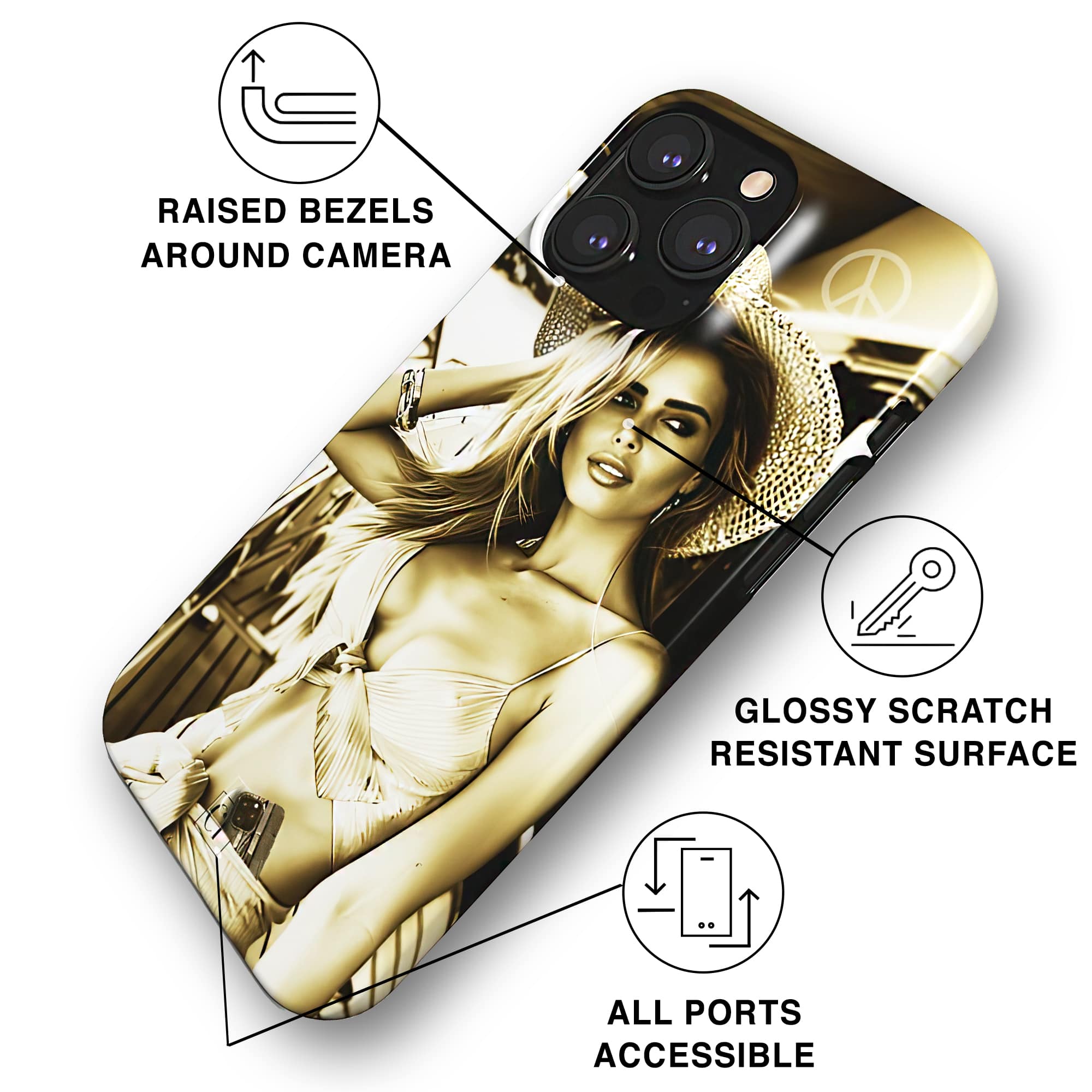 PEACE AND LOVE - SNAP PHONE CASE charlotte-paris