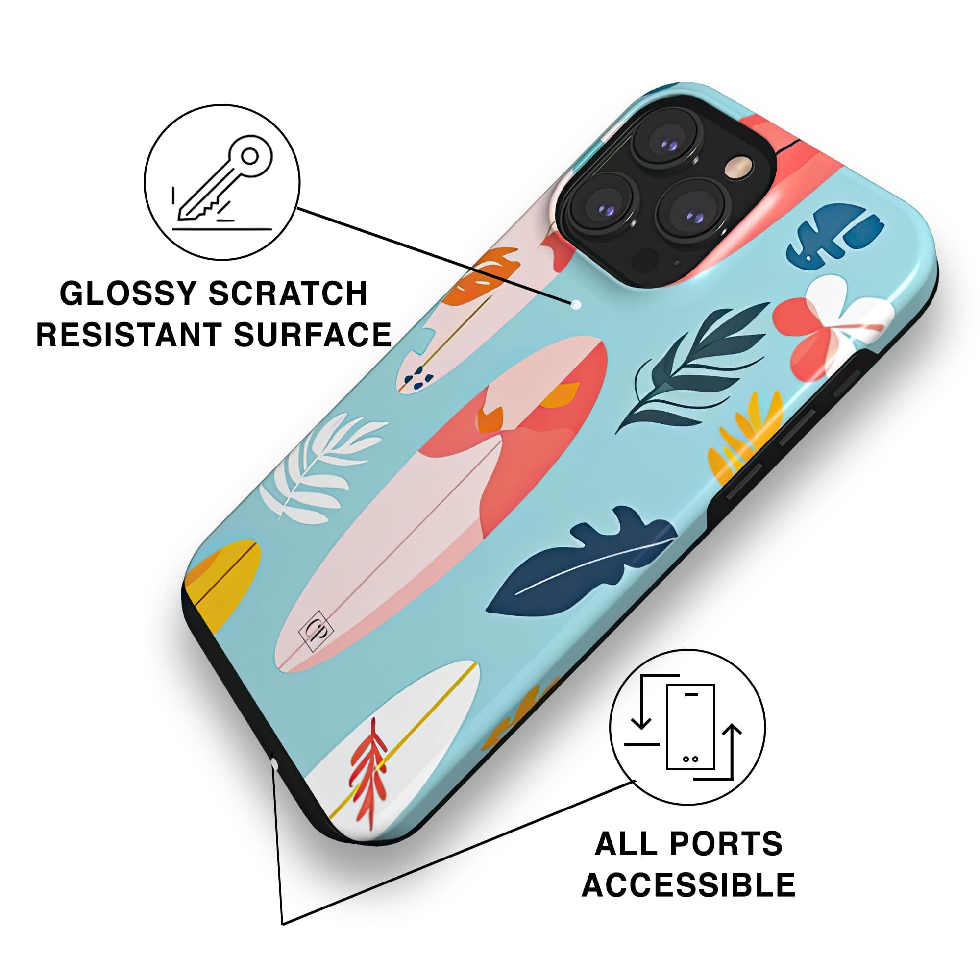 Tropical Surfboards Tough Phone Case-3
