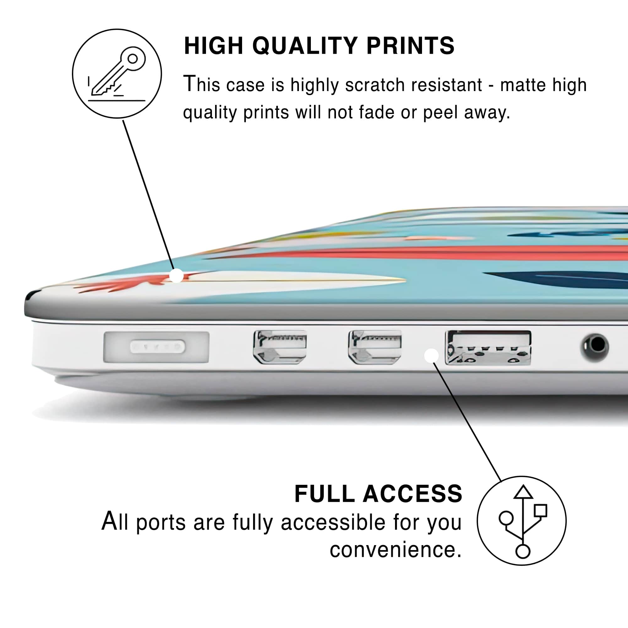 Tropical Surfboards MacBook Case-5
